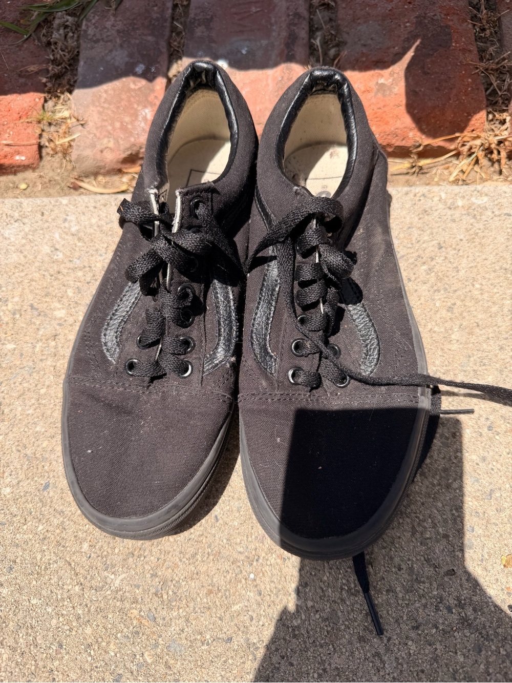 Vans Black Canvas Low-Top Sneakers